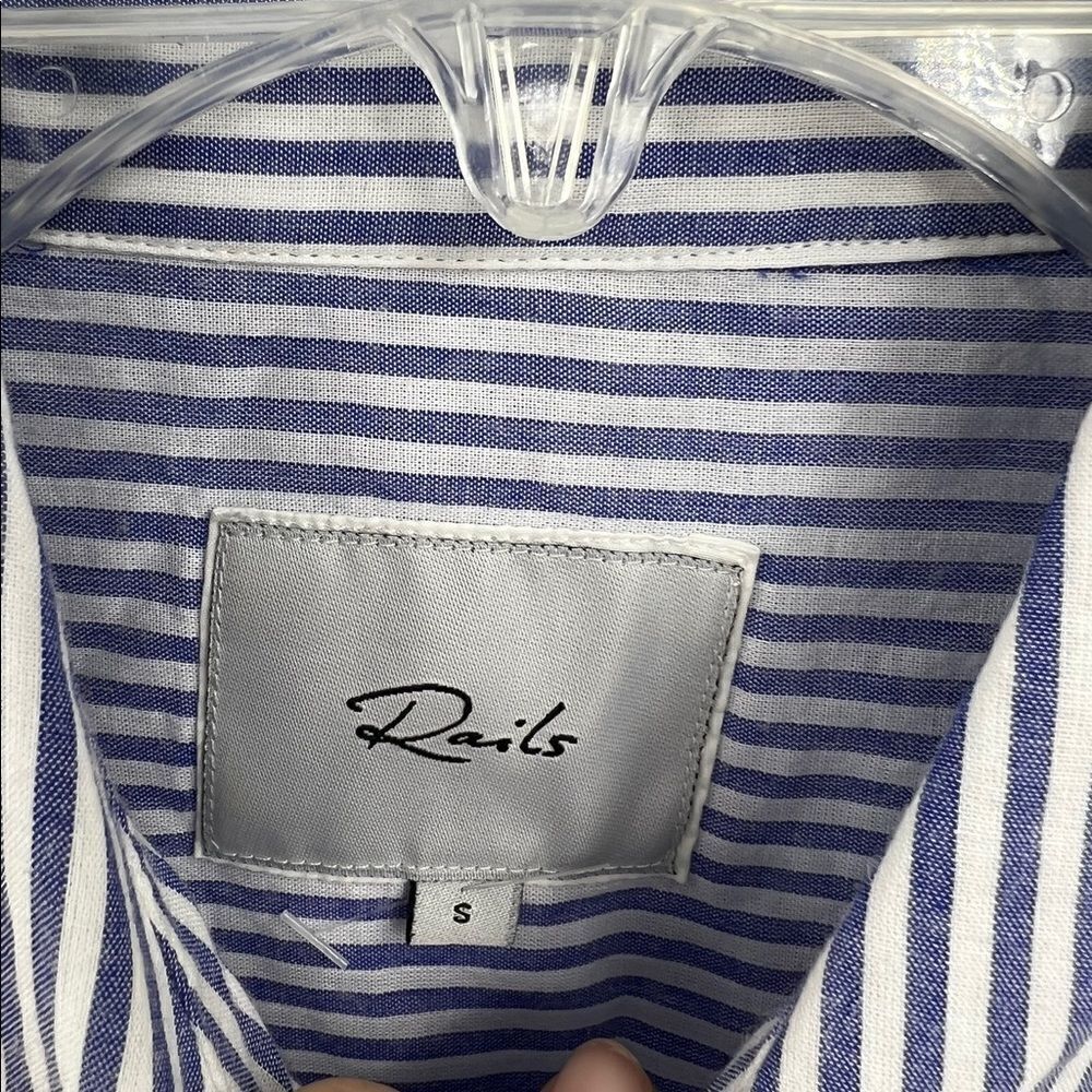 Rails | Frances Banker Stripe Button Up Long Slee… - image 7